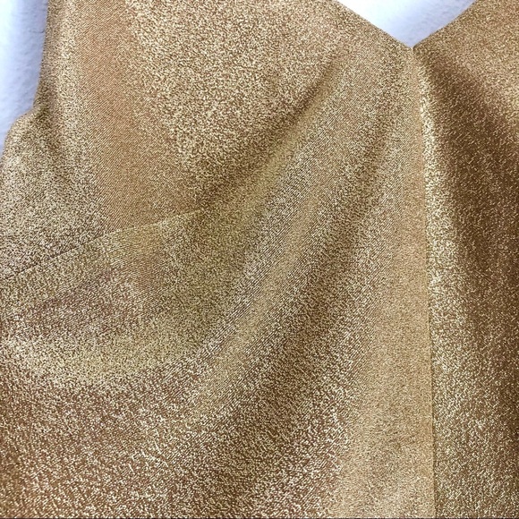 NWT Cult gaia alia camisole cropped tank top shiny gold - Picture 7 of 14